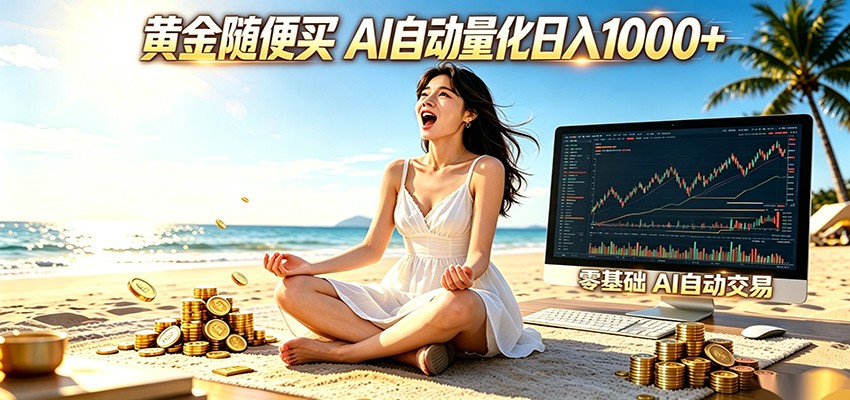 黄金随便买？AI自动外汇量化交易 在家当皇帝 日入1000+-宇文网创