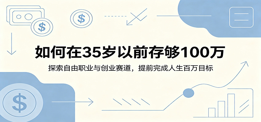 如何在35岁以前存够100万:探索自由职业与创业赛道,提前完成人生百万目标-宇文网创