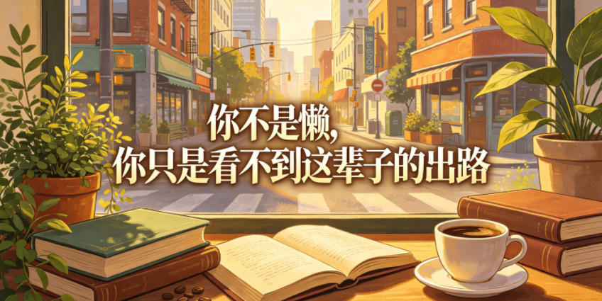 付费文章：你不是懒，你只是看不到这辈子的出路-宇文网创