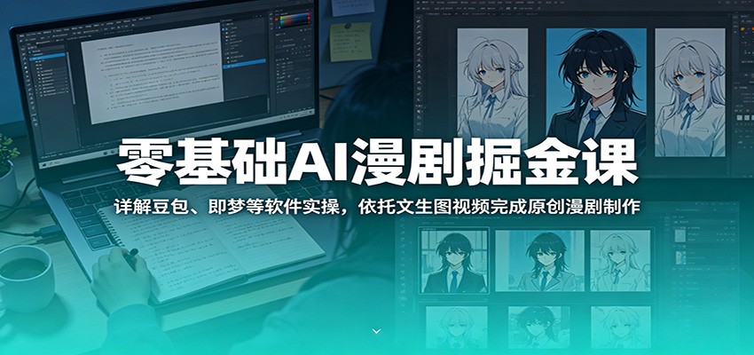 零基础AI漫剧掘金课：详解豆包、即梦等软件实操，依托文生图视频完成原创漫剧制作-宇文网创