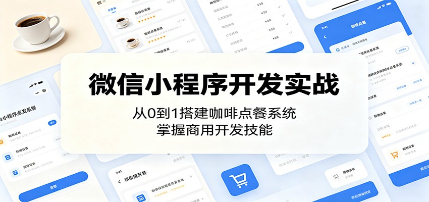 微信小程序开发实战：从0到1搭建咖啡点餐系统，掌握商用开发技能-宇文网创