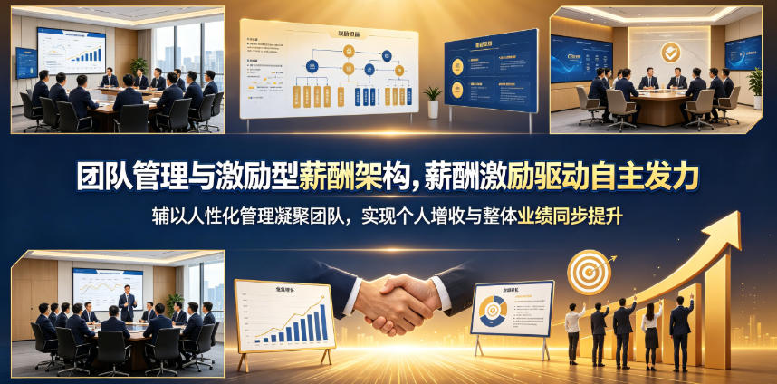 团队管理与激励型薪酬架构，薪酬激励驱动自主发力，辅以人性化管理凝聚团队，实现个人增收与整体业绩同步提升-宇文网创