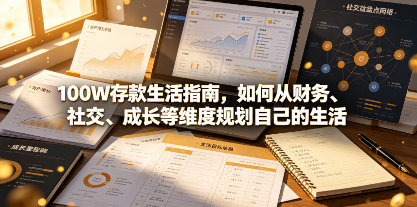 付费文章：100W存款生活指南，如何从财务、社交、成长等维度规划自己的生活-宇文网创