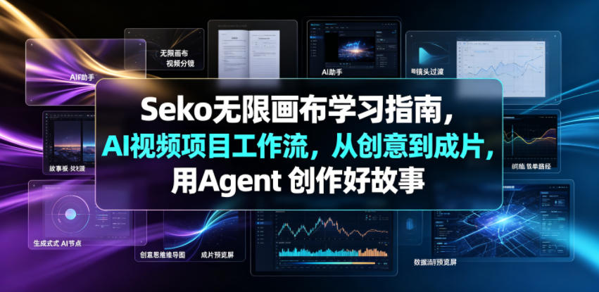 Seko无限画布学习指南，AI视频项目工作流，从创意到成片，用Agent 创作好故事-宇文网创