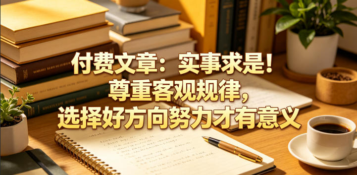付费文章：实事求是！尊重客观规律，选择好方向努力才有意义-宇文网创