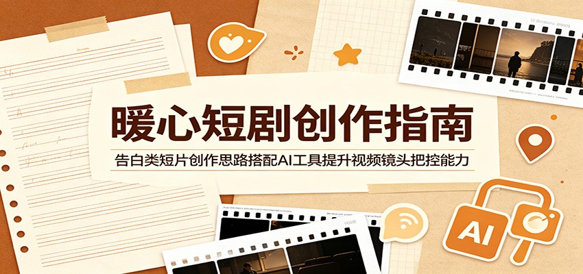 暖心短剧创作指南:告白类短片创作思路搭配AI工具提升视频镜头把控能力-宇文网创