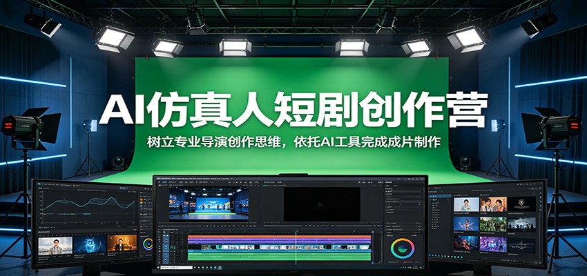 AI仿真人短剧创作营:树立专业导演创作思维,依托AI工具完成成片制作-宇文网创