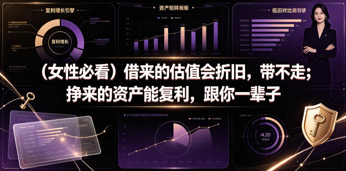 付费文章：（女性必看）借来的估值会折旧，带不走；挣来的资产能复利，跟你一辈子-宇文网创