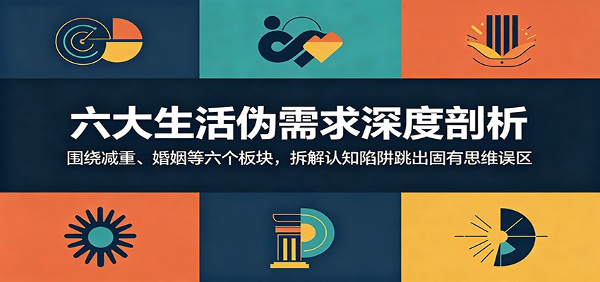 六大生活伪需求深度剖析：围绕减重、婚姻等六个板块，拆解认知陷阱跳出固有思维误区-宇文网创