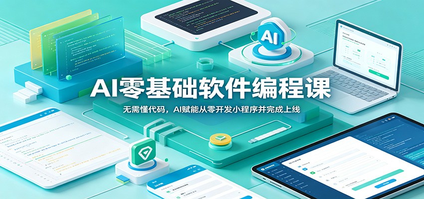 AI零基础软件编程课：无需懂代码，AI赋能从零开发小程序并完成上线-宇文网创