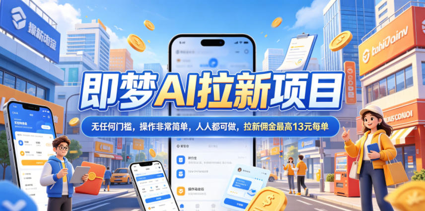 2026年即梦AI拉新项目最新玩法,无任何门槛,操作非常简单,人人都可做,拉新佣金最高13米每单(更新6月24日)-宇文网创
