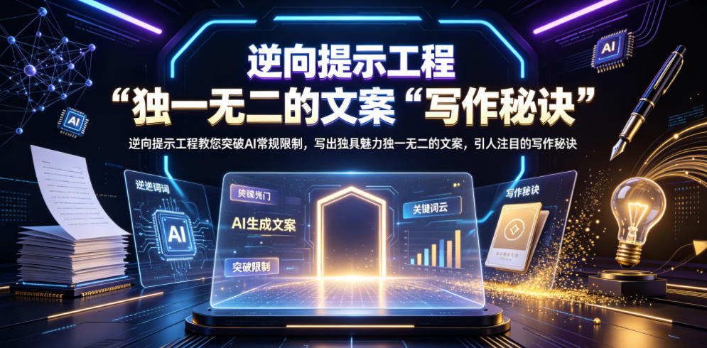 逆向提示工程教您突破AI常规限制，写出独具魅力独一无二的文案，引人注目的写作秘诀【原创双语字幕】-宇文网创