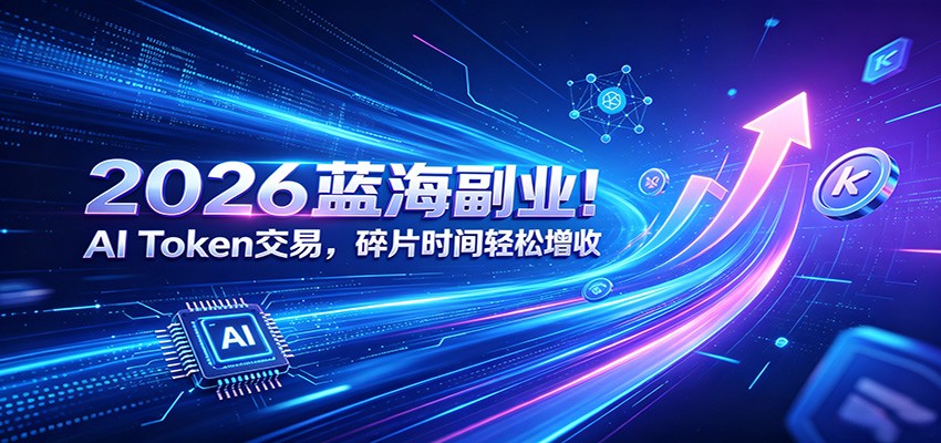 2026蓝海副业！AI Token交易，碎片时间轻松增收-宇文网创