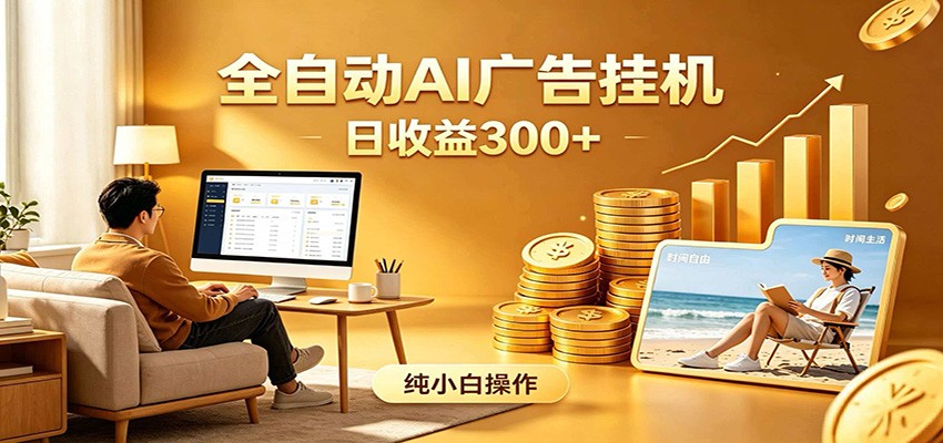 AI风口项目，全程解放双手，后台自动运行赚取收益，每天稳定收益300+-宇文网创