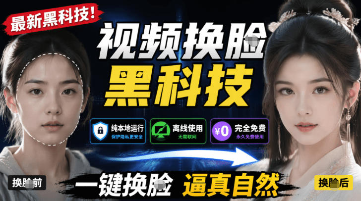 AI人工智能如此夸张？一键视频换Lian黑科技，纯本地离线运行，本地视频换Lian娱乐工具，AI FaceSwap-宇文网创