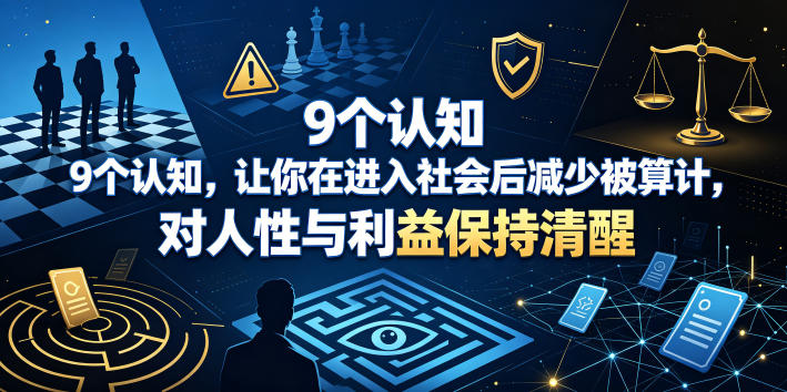 付费文章：9个认知，让你在进入社会后减少被算计，对人性与利益保持清醒-宇文网创