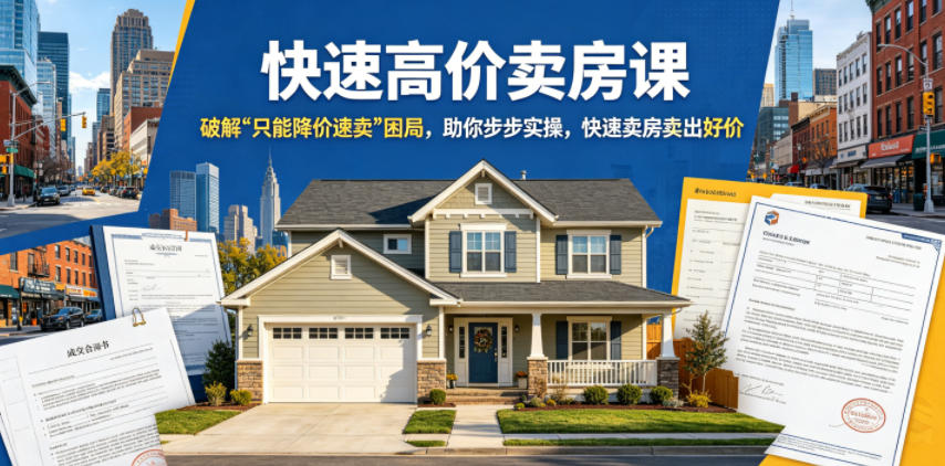 快速高价卖房课,破解“只能降价速卖”困局,助你步步实操,快速卖房卖出好价(更新2026)-宇文网创
