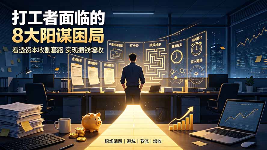 (19448期)付费文章:打工者面临的8大阳谋困局,看透资本收割套路实现攒钱增收-宇文网创