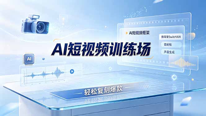 (19137期)老陈AI短视频训练场:AI短视频框架+换背景SwitchXAI+首尾帧+声音生成,轻松复刻爆款-宇文网创