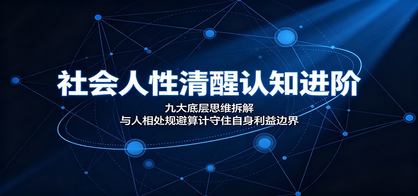 社会人性清醒认知进阶:九大底层思维拆解,与人相处规避算计守住自身利益边界-宇文网创