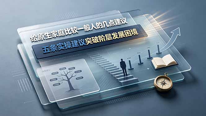 (19194期)付费文章:给原生家庭比较一般人的几点建议,五条实操建议突破阶层发展困境-宇文网创
