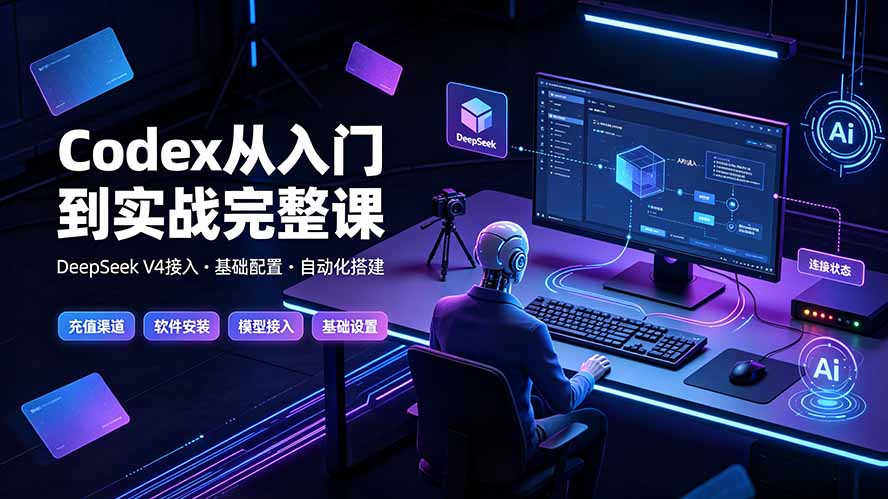 （19257期）Codex从入门到实战完整课｜充值·安装·接入DeepSeek，记忆·插件·Skill·CLI·MCP全拆解-宇文网创