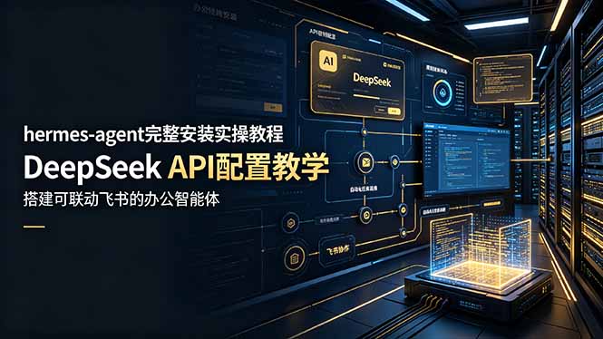 （19128期）hermes-agent完整安装实操教程，DeepSeek API配置教学，搭建可联动飞书的办公智能体-宇文网创