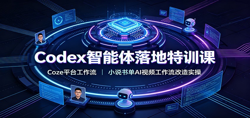 Codex智能体落地特训课：Coze平台工作流，小说书单AI视频工作流改造实操-宇文网创