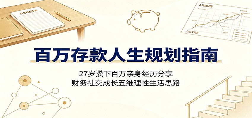百万存款人生规划指南:27岁攒下百万亲身经历分享,财务社交成长五维理性生活思路-宇文网创