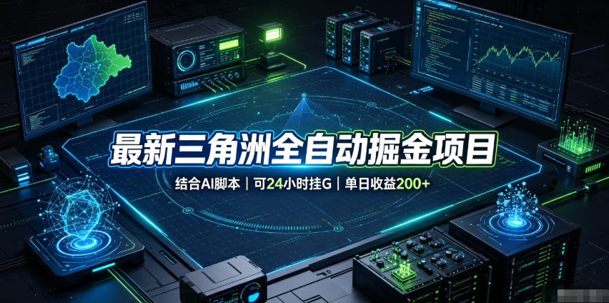 最新三角洲全自动掘金项目，结合AI脚本，可24小时挂G，单日收益200+【揭秘】-宇文网创