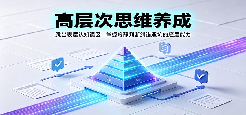 高层次思维养成:跳出表层认知误区,掌握冷静判断纠错避坑的底层能力-宇文网创