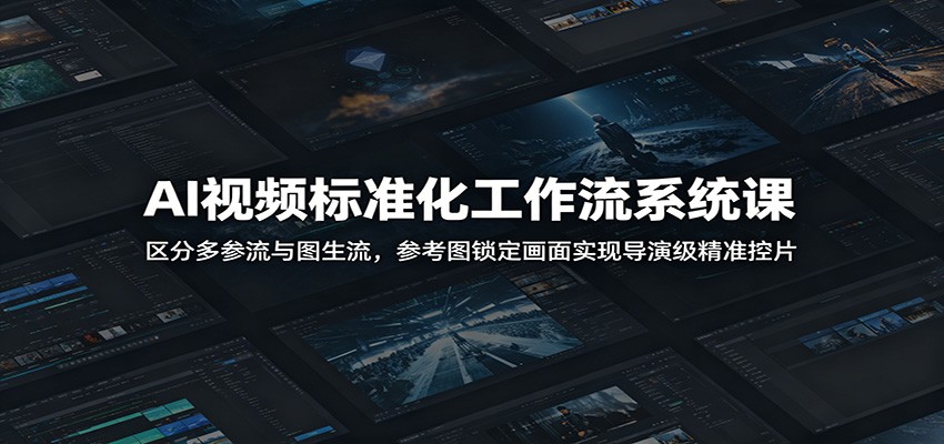 AI视频标准化工作流系统课:区分多参流与图生流,参考图锁定画面实现导演级精准控片-宇文网创
