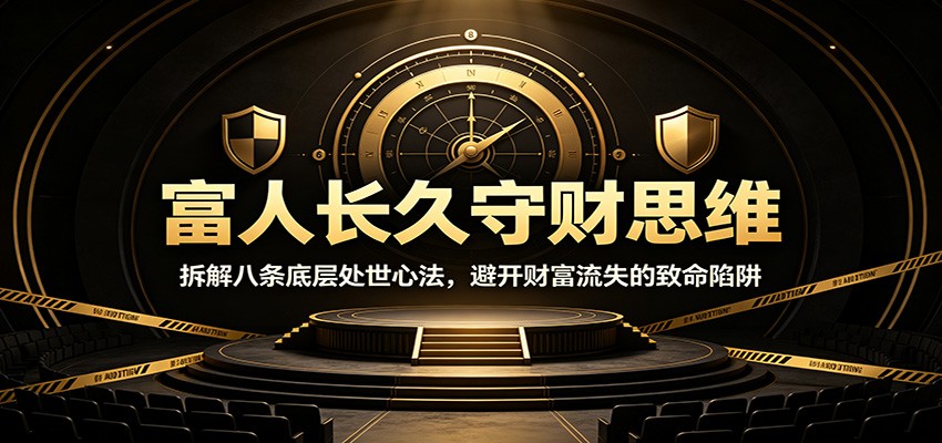 富人长久守财思维：拆解八条底层处世心法，避开财富流失的致命陷阱-宇文网创