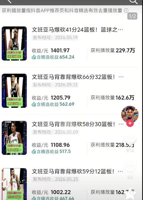 图片[2]-抖音8W粉丝博主的篮球人物深度解析解说教学，零门槛玩转伙伴计划与精选独家，单日稳定收益1k+-宇文网创