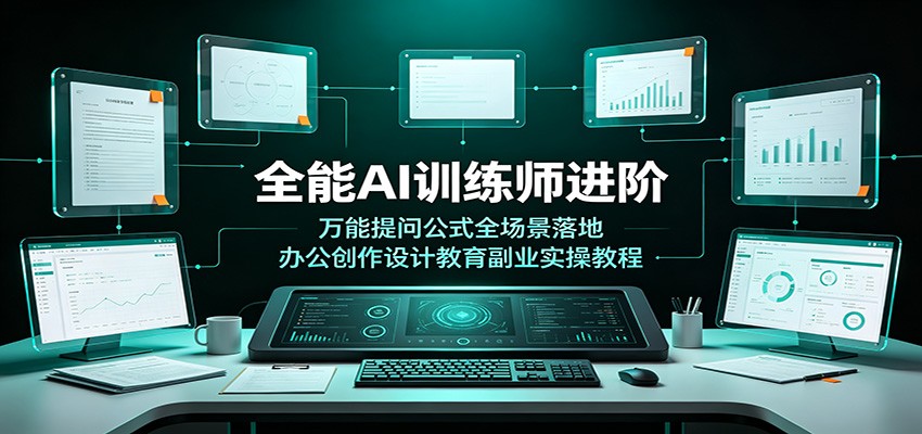 全能AI训练师进阶:万能提问公式全场景落地,办公创作设计教育副业实操教程-宇文网创