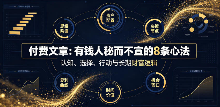 付费文章:有钱人秘而不宣的8条心法-宇文网创