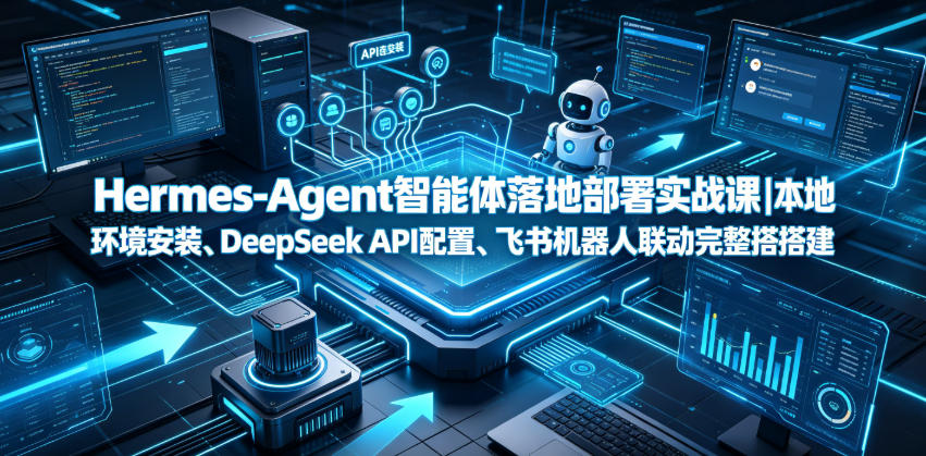 Hermes-Agent智能体落地部署实战课|本地环境安装、DeepSeek API配置、飞书机器人联动完整搭建教程-宇文网创