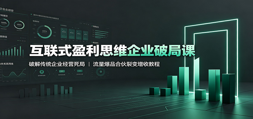 互联式盈利思维企业破局课:破解传统企业经营死局,流量爆品合伙裂变增收教程-宇文网创