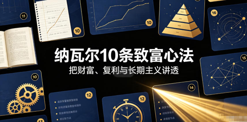 付费文章：纳瓦尔10条致富心法-宇文网创