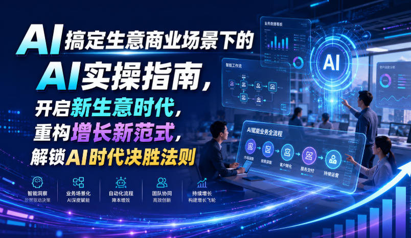 AI搞定生意商业场景下的AI实操指南,开启新生意时代,重构增长新范式,解锁AI时代决胜法则【文档】-宇文网创