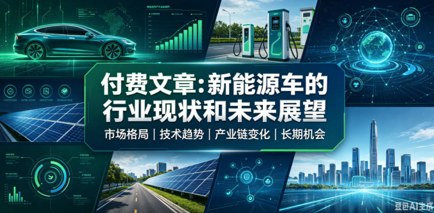 付费文章:新能原车的行业现状和未来展望-宇文网创