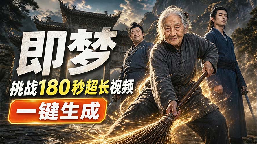 （20112期）即梦挑战180秒超长视频！一键生成3分钟电影？完整制作流程详细分享！-宇文网创