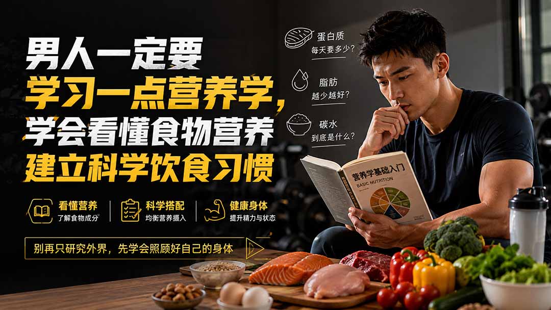 （20055期）付费文章：男人一定要学习一点营养学，学会看懂食物营养建立科学饮食习惯-宇文网创