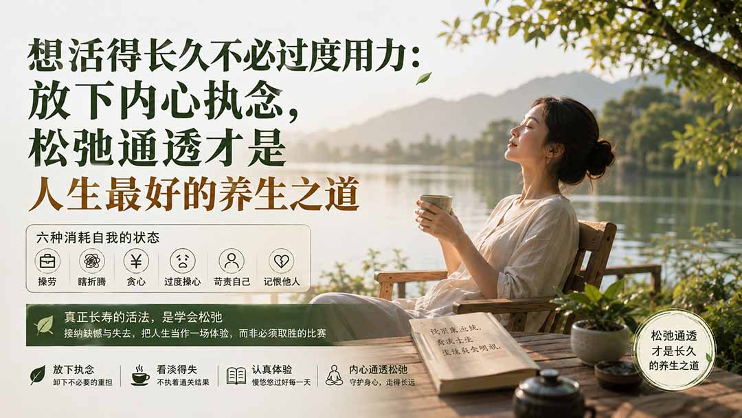（20007期）付费文章：想活得长久不必过度用力：放下内心执念，松弛通透才是人生最好的养生之道-宇文网创