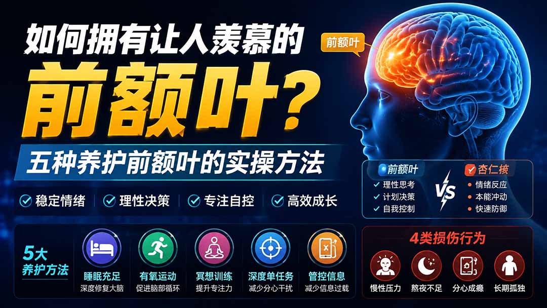 (19805期)付费文章:如何拥有让人羡慕的前额叶?五种养护前额叶的实操方法-宇文网创