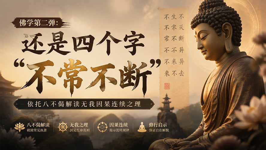(19779期)付费文章:佛学第二弹:还是四个字“不常不断”依托八不偈解读无我因果连续之理-宇文网创