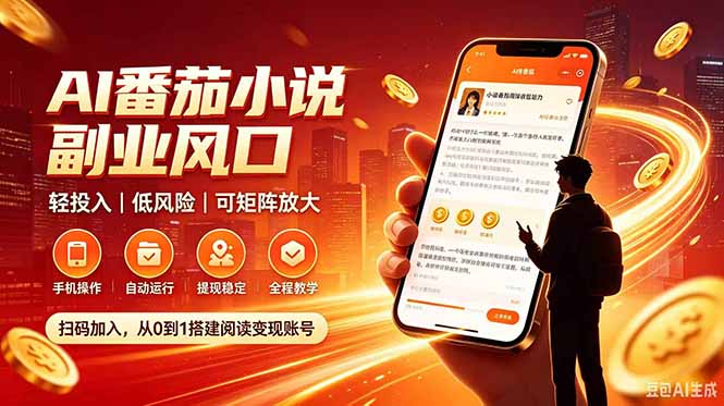 (19814期)番茄达人变现新玩法,全自动运行 每日300+-宇文网创