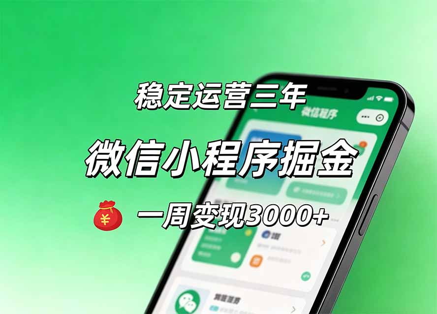 (20077期)月收益稳定1W+的微信小程序,前期积累客户,后期躺平养老,小白轻松上手-宇文网创