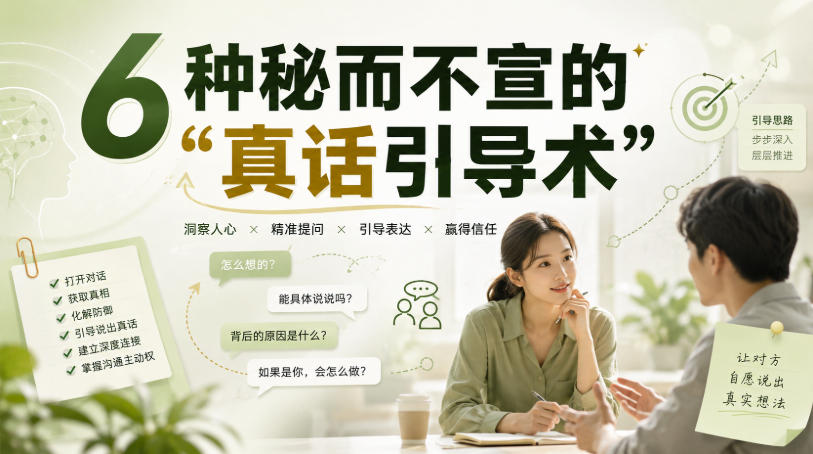 付费文章：6种秘而不宣的“真话引导术”-宇文网创
