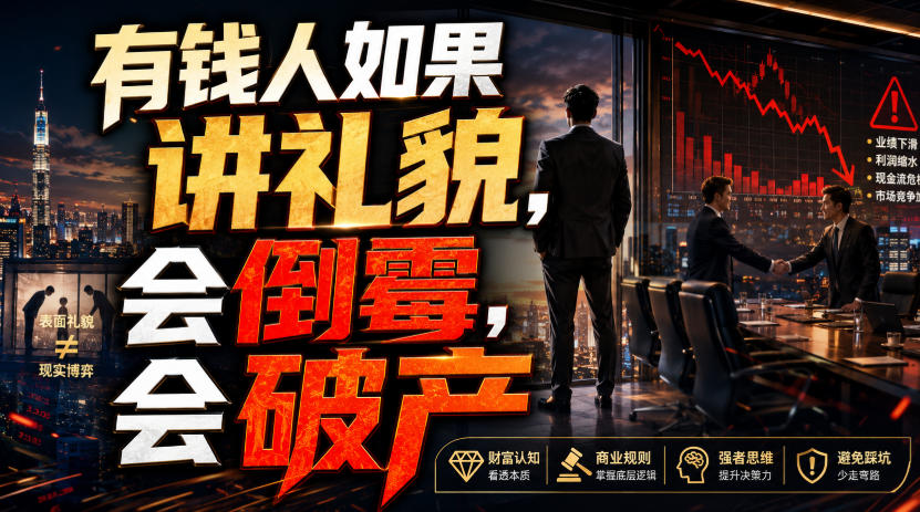 付费文章:有钱人如果讲礼貌,会倒霉,会破产-宇文网创